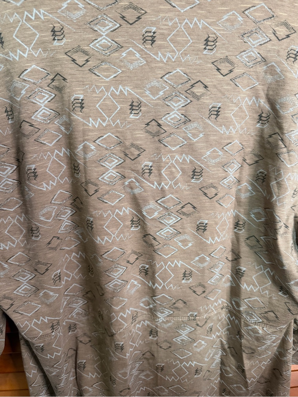 Toad&Co Taupe Geometric Long-Sleeve Midi Dress - Picture 6 of 6